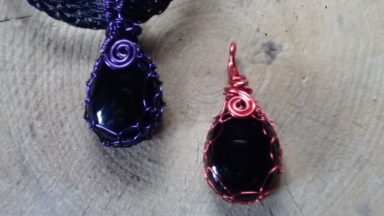 wire wrapped pendants