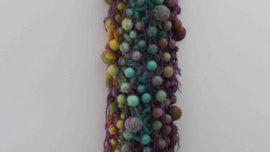 Aurora Borialis: Hand painted silk wool